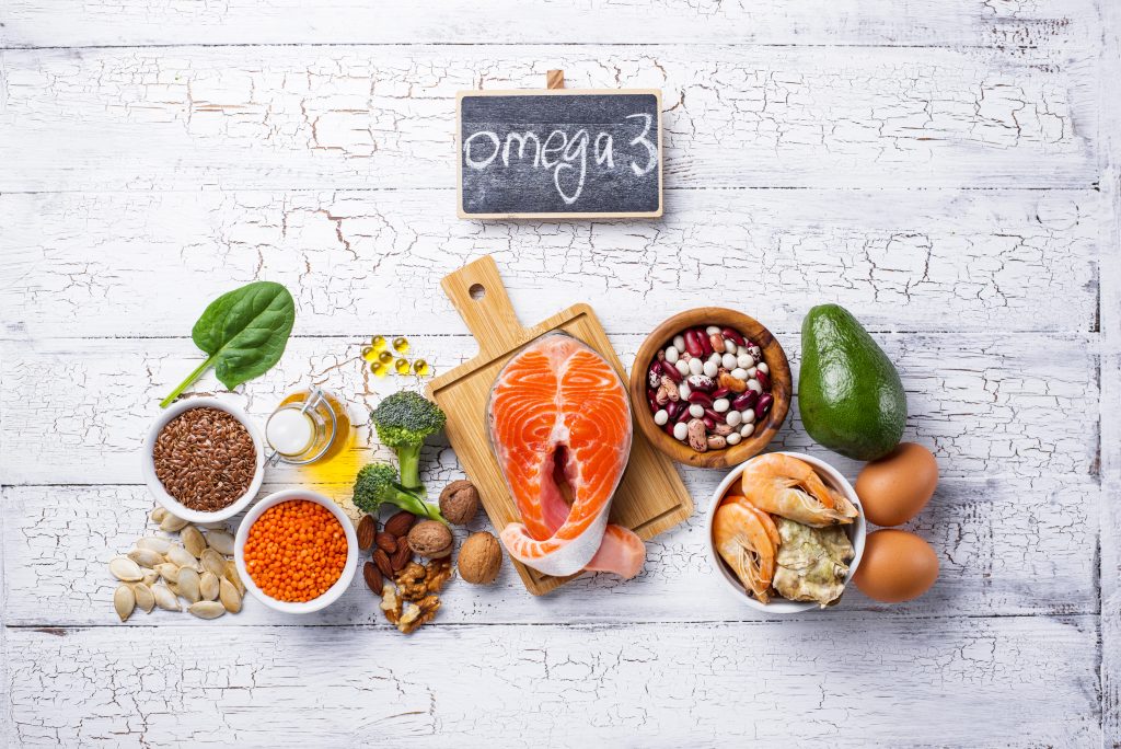Verschieden Lebensmittel mit Omega3